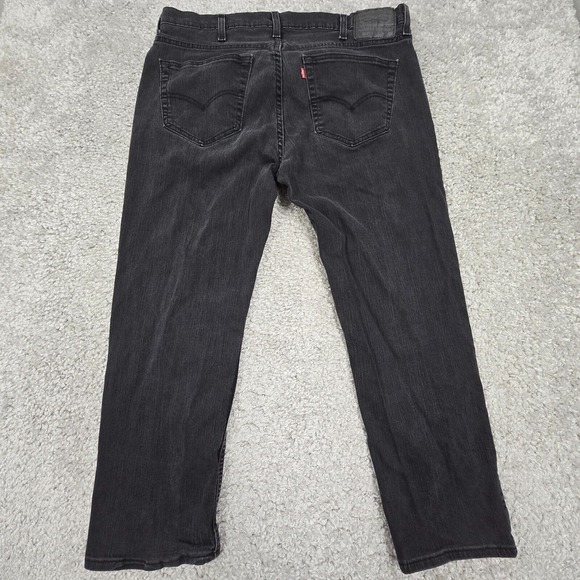 Levis 559 Jeans Mens 38x30 (Fit 38x27.5) Black Relaxed‎ Straight Dark Denim READ - Picture 10 of 16